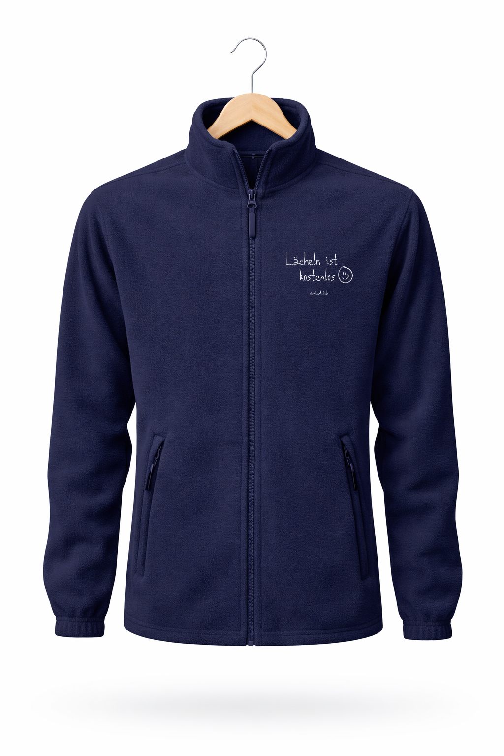 Lächeln - Fleecejacke mit Stick