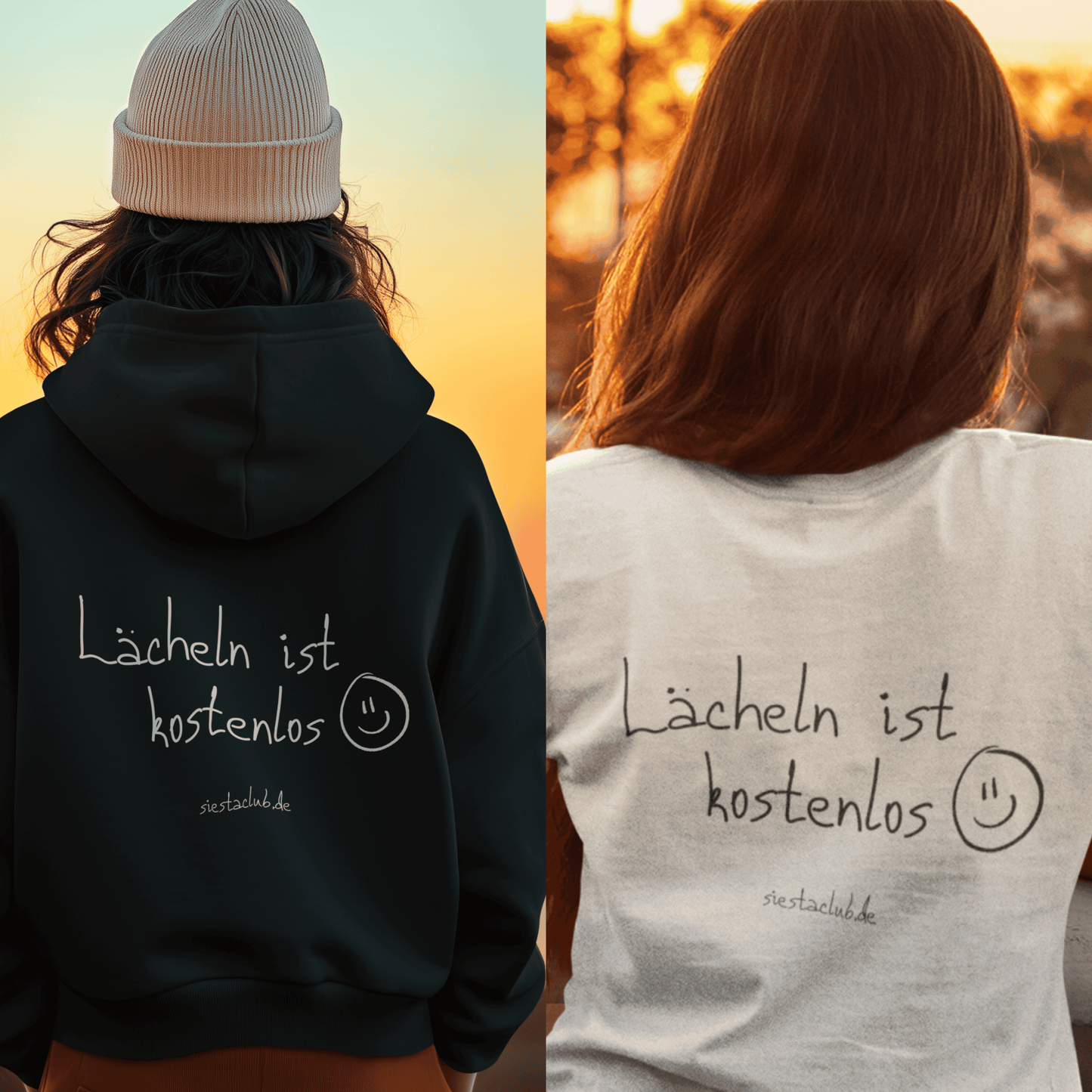 Bundle Hoodie Black & Shirt White - Lächeln kostenlos