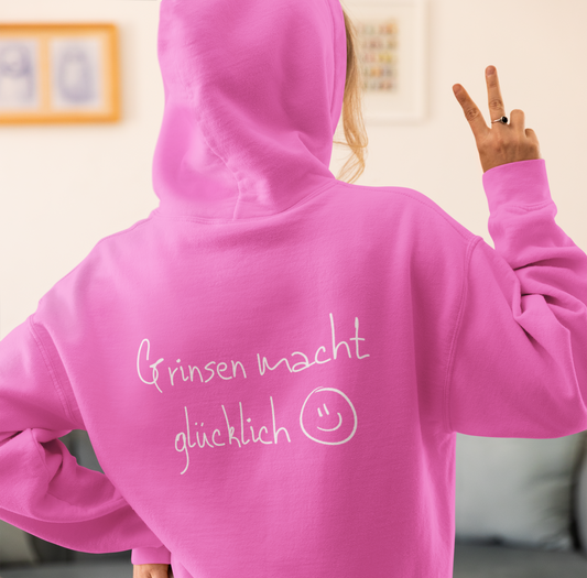Hoodie Unisex - Grinsen macht glücklich