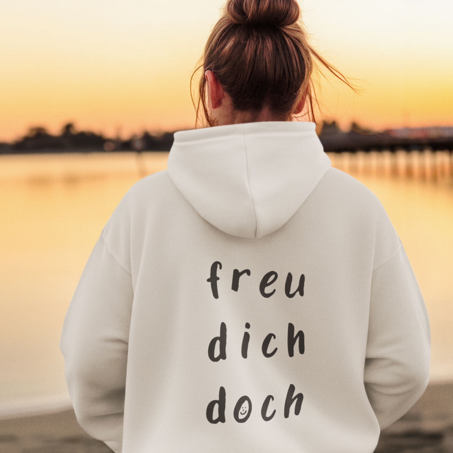 Hoodie Unisex - freu dich doch