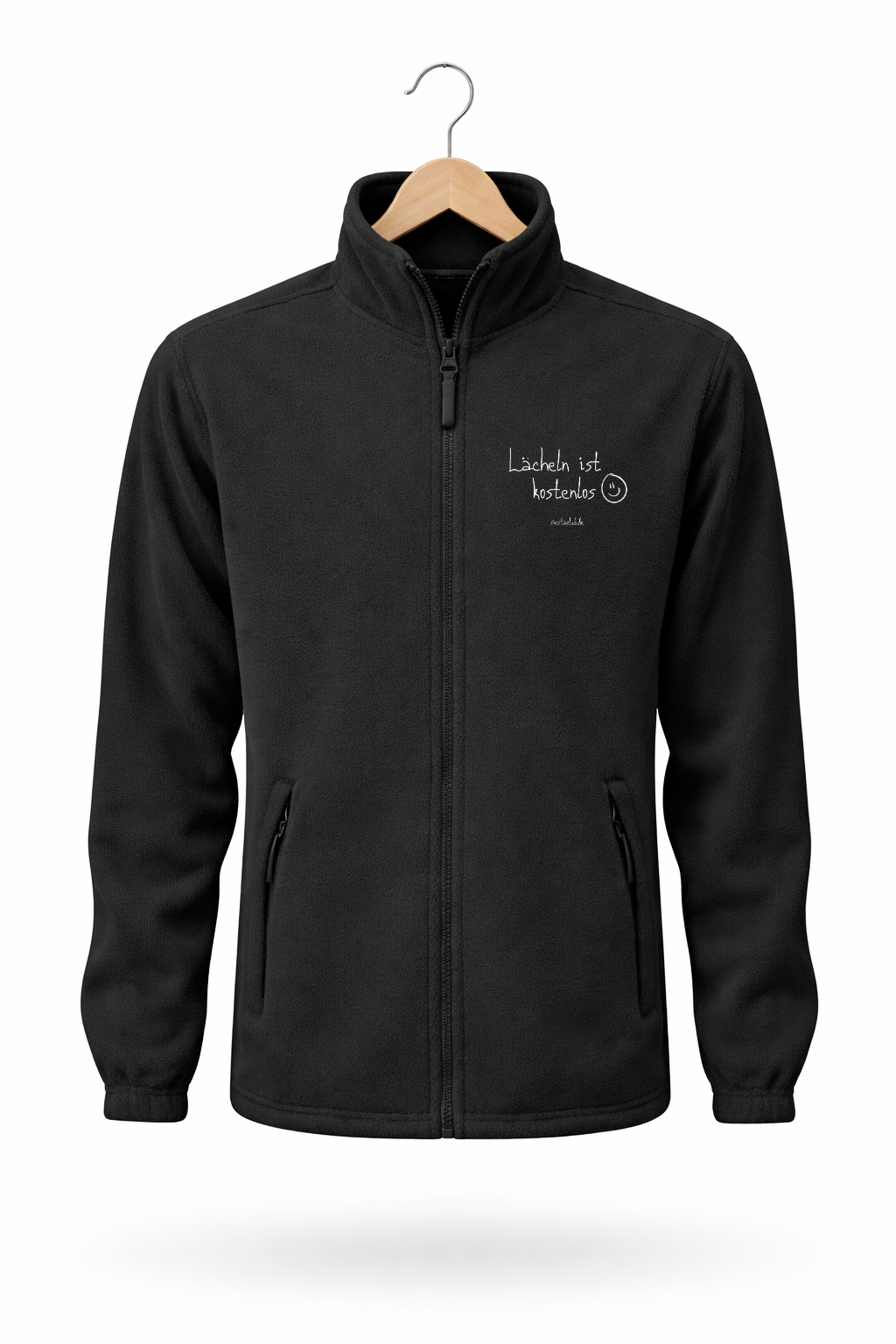 Lächeln - Fleecejacke mit Stick