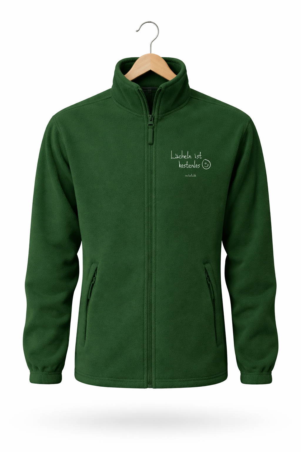 Lächeln - Fleecejacke mit Stick