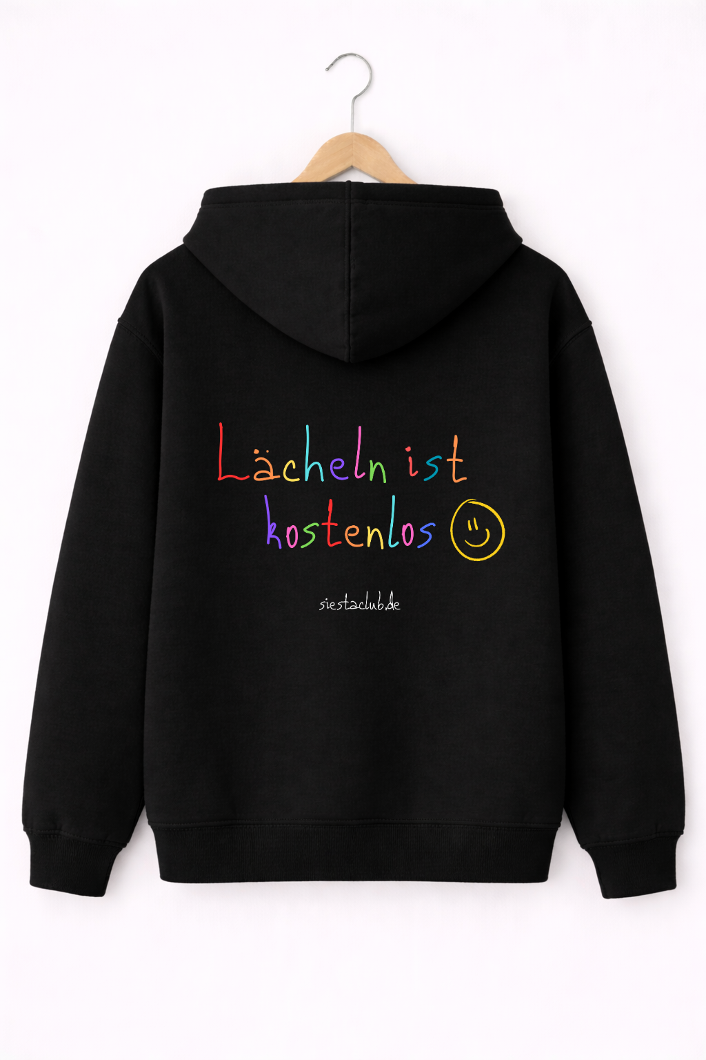Bundle -> Hoodie & Shirt Schwarz Bunt -> Lächeln ist kostenlos