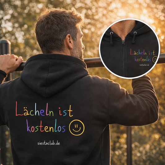 Lächeln - Dein Happiness Zipper Front-/ Backprint