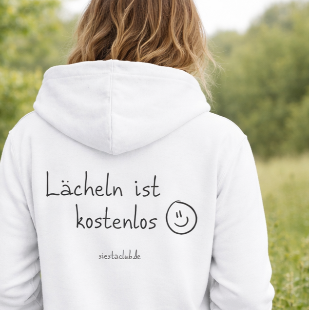 Lächeln - Dein Happiness Zipper Backprint
