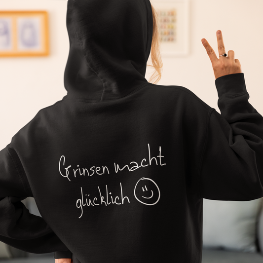 Hoodie Unisex - Grinsen macht glücklich