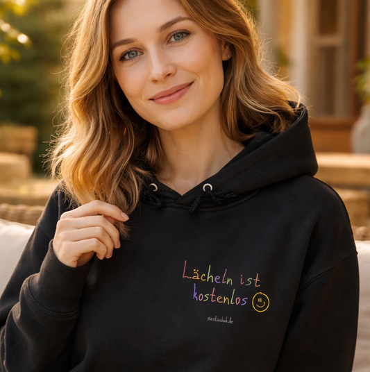 Lächeln - Dein Happiness Reminder Hoodie Frontprint