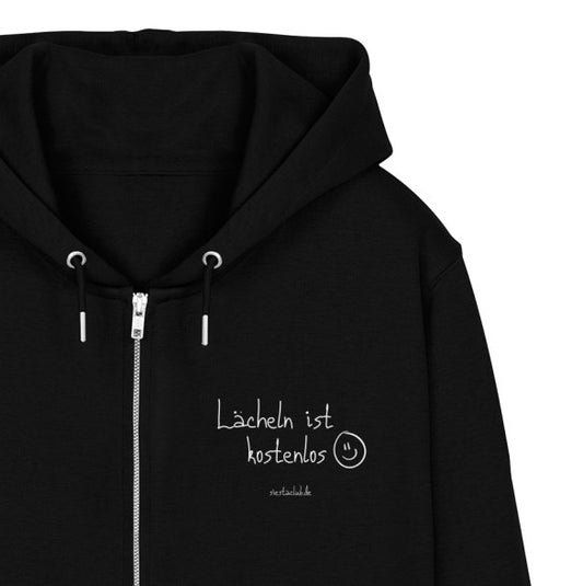 Kapuzenjacke Zipper Unisex - Lächeln ist kostenlos